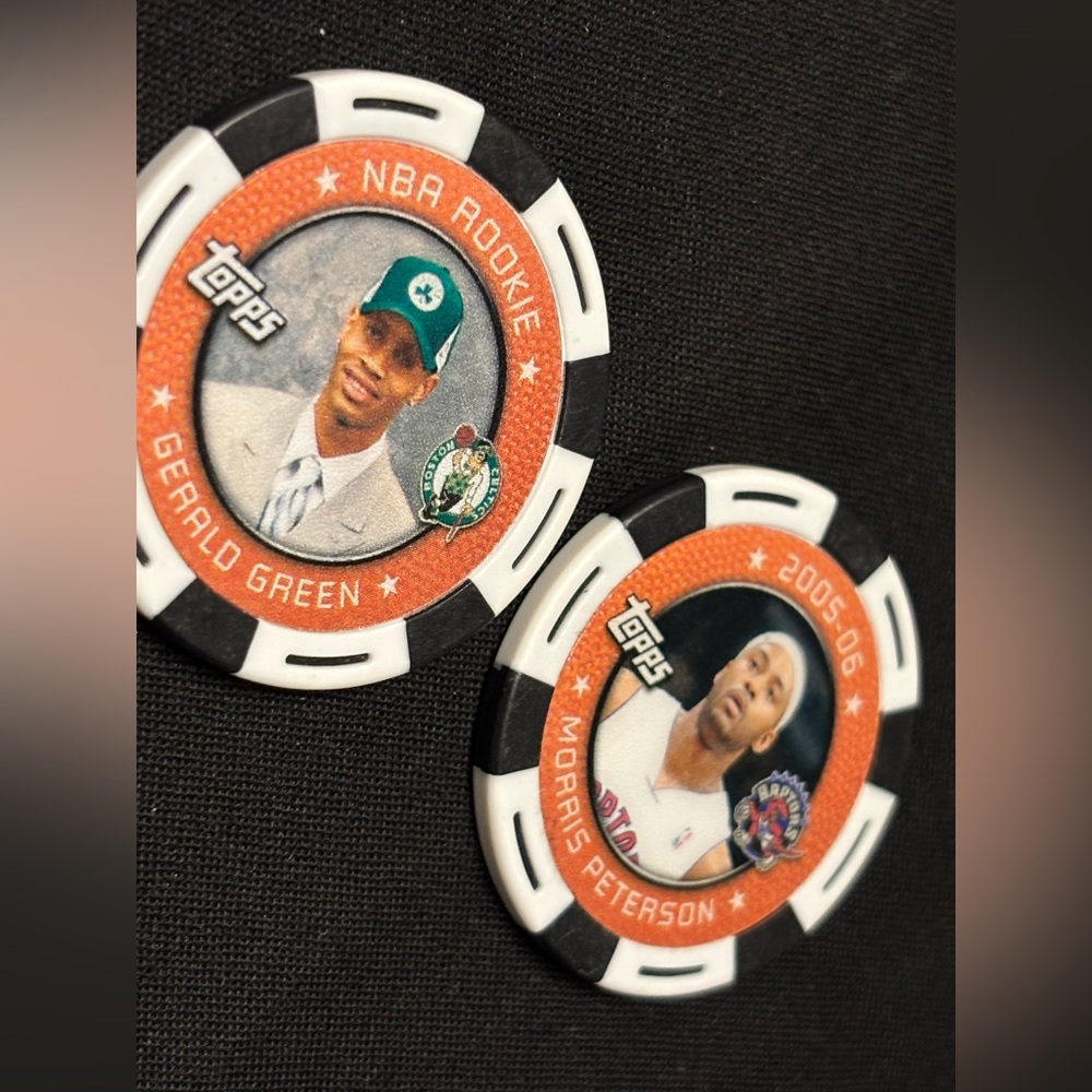 NBA Topps Collectible Chips, basketball poker chips